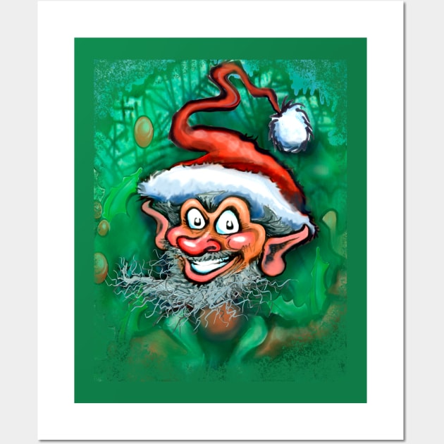 Christmas Elf Wall Art by Kevin Middleton